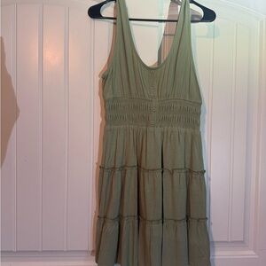 Olive Green Mini Dress